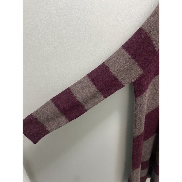 Free People Oversized Tunic Plum Tan Alpaca Blend Boho Sweater Size Xs - Picture 2 of 5